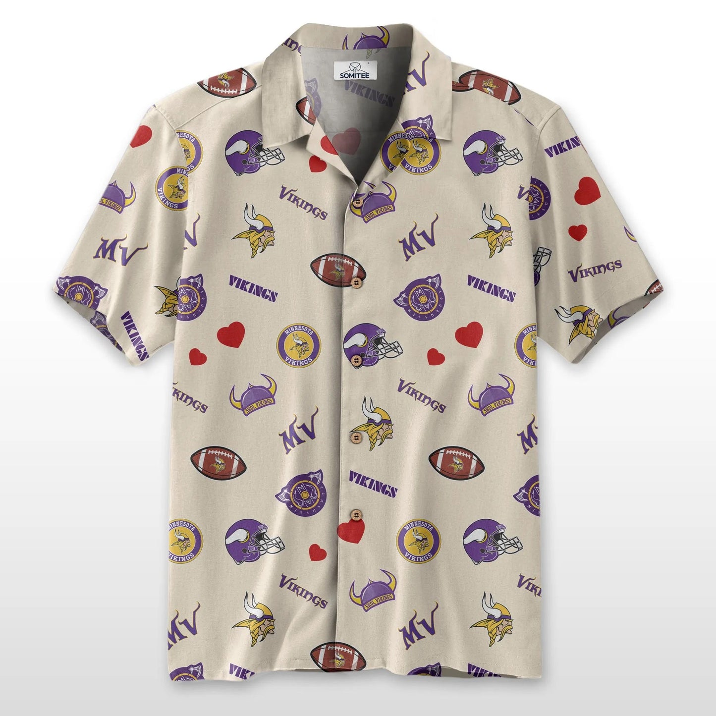 Minnesota Vikings Personalized Hawaiian Shirt 100% Cotton AZBTCHW000015