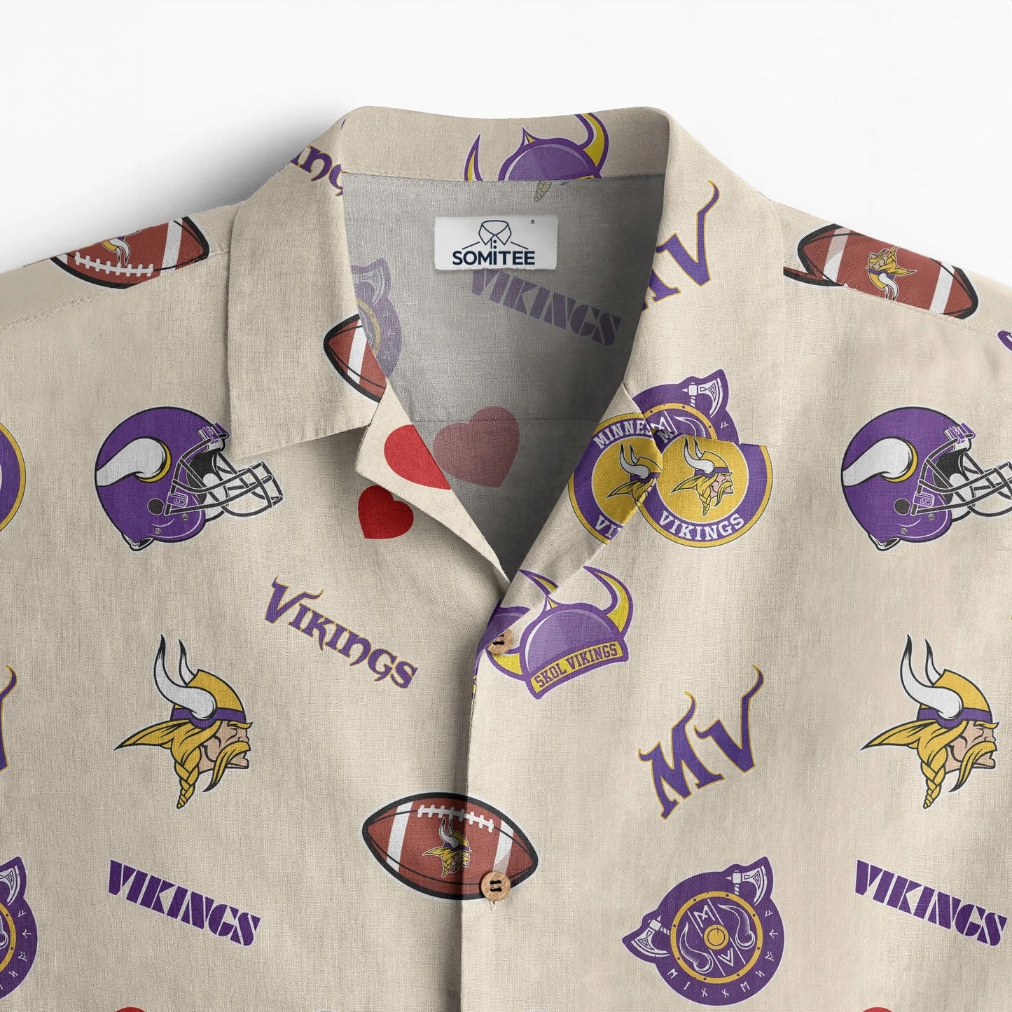 Minnesota Vikings Personalized Hawaiian Shirt 100% Cotton AZBTCHW000015