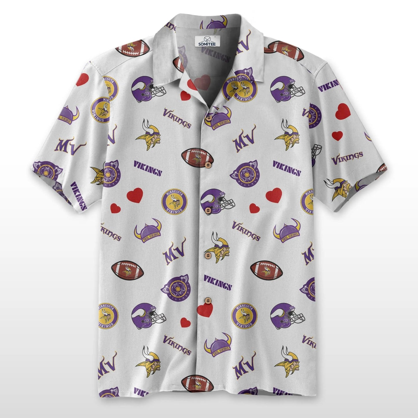 Minnesota Vikings Personalized Hawaiian Shirt 100% Cotton AZBTCHW000015