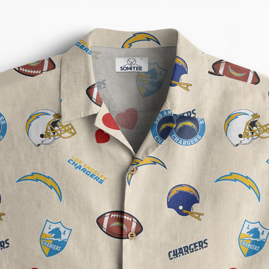 Los Angeles Chargers Personalized Hawaiian Shirt 100% Cotton AZBTCHW000016