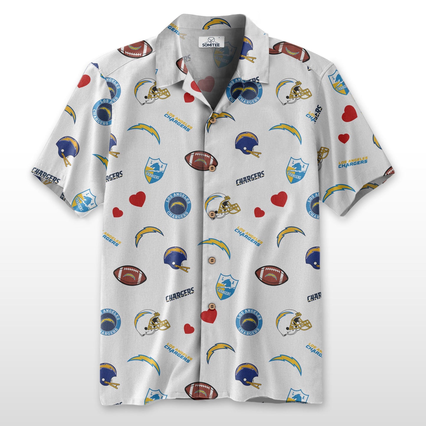 Los Angeles Chargers Personalized Hawaiian Shirt 100% Cotton AZBTCHW000016