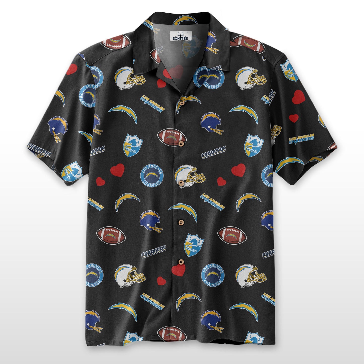 Los Angeles Chargers Personalized Hawaiian Shirt 100% Cotton AZBTCHW000016