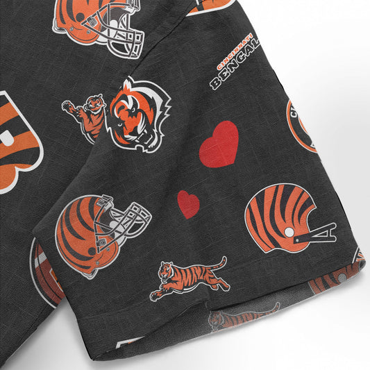 Cincinnati Bengals Personalized Hawaiian Shirt 100% Cotton AZBTCHW000018