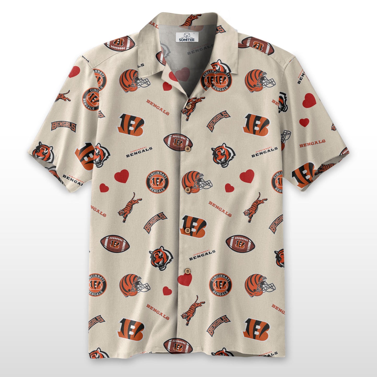 Cincinnati Bengals Personalized Hawaiian Shirt 100% Cotton AZBTCHW000018
