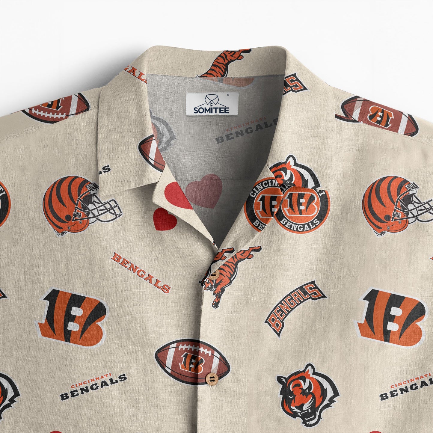 Cincinnati Bengals Personalized Hawaiian Shirt 100% Cotton AZBTCHW000018