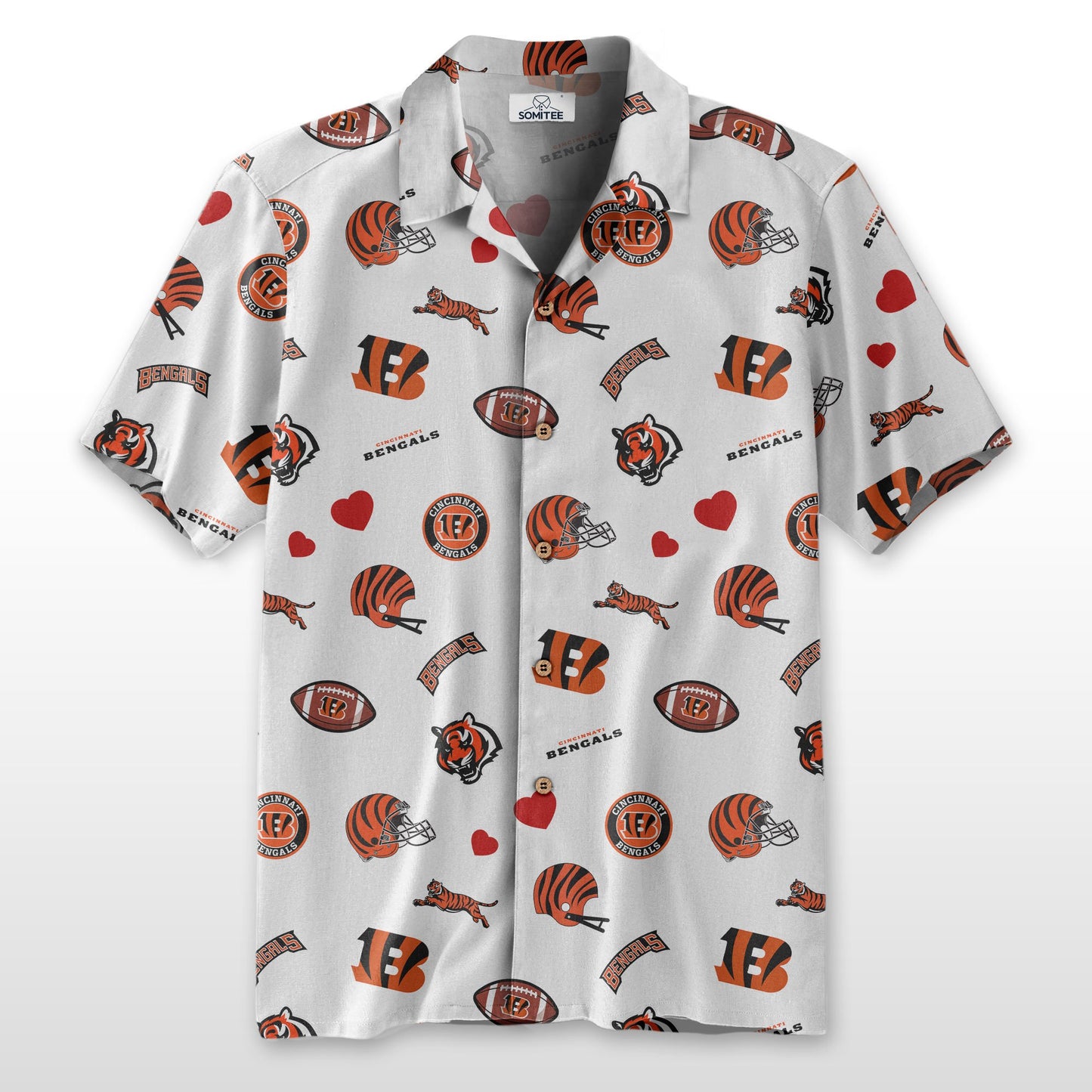 Cincinnati Bengals Personalized Hawaiian Shirt 100% Cotton AZBTCHW000018