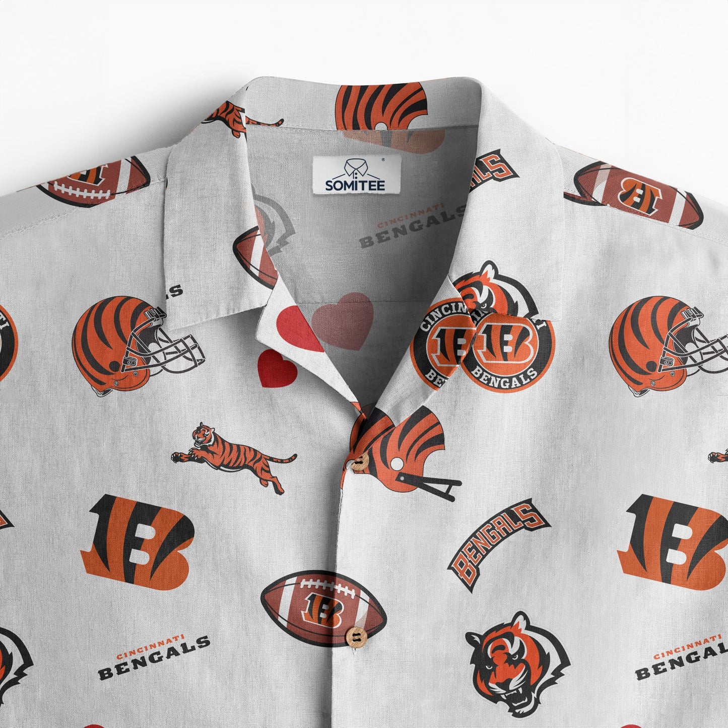 Cincinnati Bengals Personalized Hawaiian Shirt 100% Cotton AZBTCHW000018