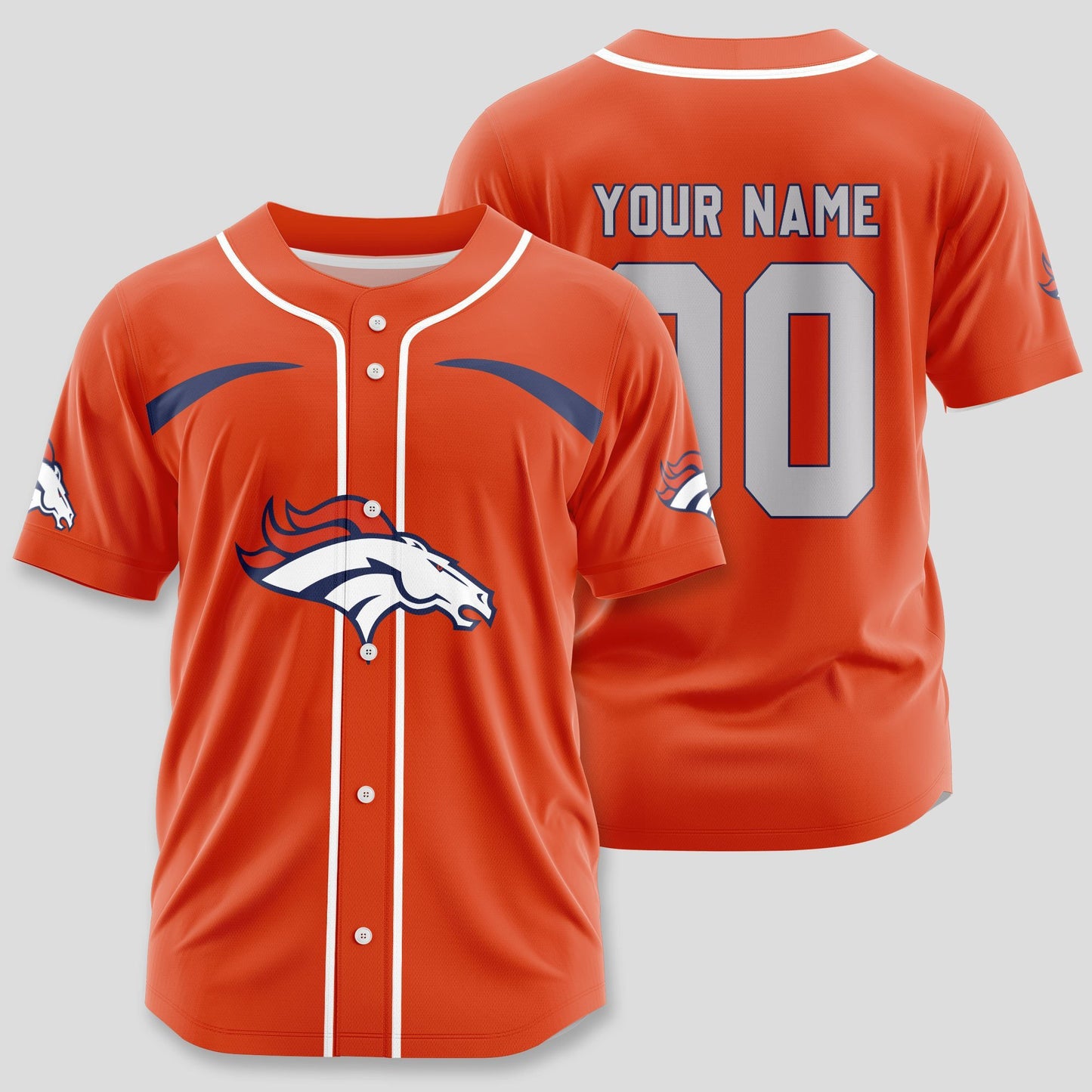 Denver Broncos Classic Baseball Jersey Customize Your Name & Number AZEMBJS000042