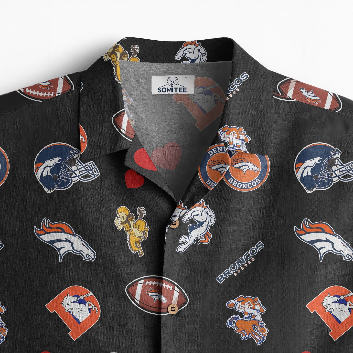 Denver Broncos Personalized Hawaiian Shirt 100% Cotton AZBTCHW000017