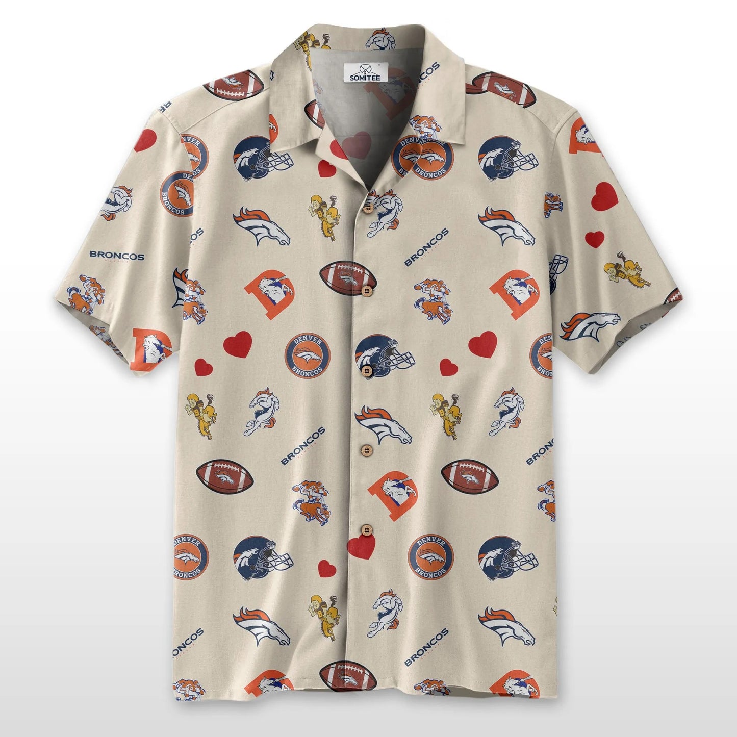 Denver Broncos Personalized Hawaiian Shirt 100% Cotton AZBTCHW000017