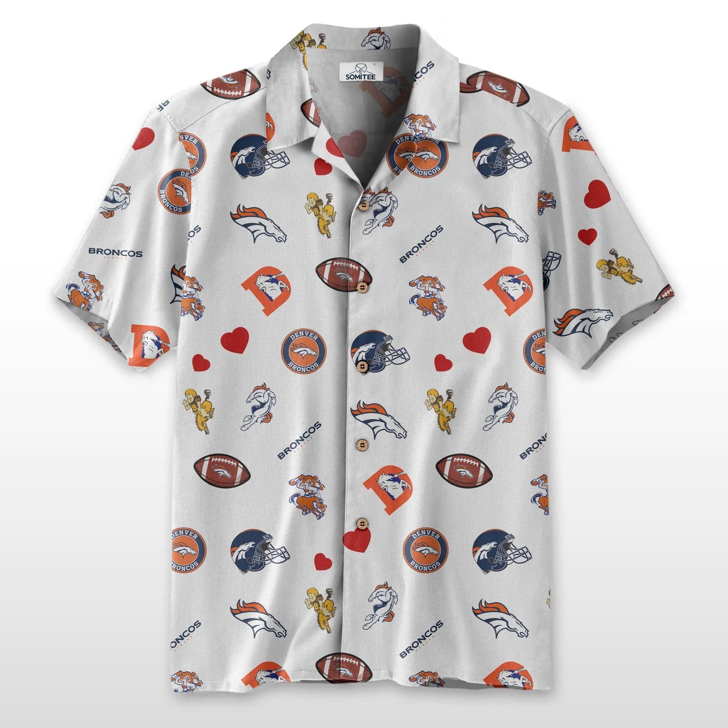 Denver Broncos Personalized Hawaiian Shirt 100% Cotton AZBTCHW000017