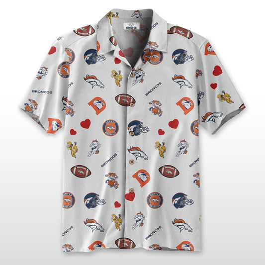Denver Broncos Personalized Hawaiian Shirt 100% Cotton AZBTCHW000017