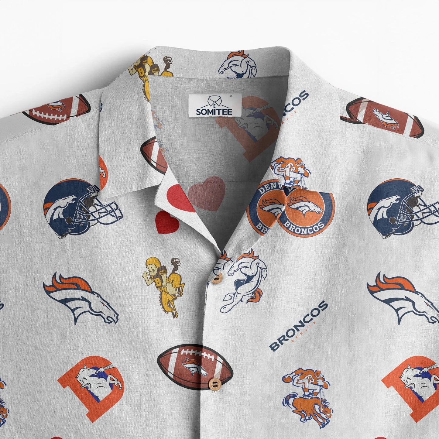 Denver Broncos Personalized Hawaiian Shirt 100% Cotton AZBTCHW000017