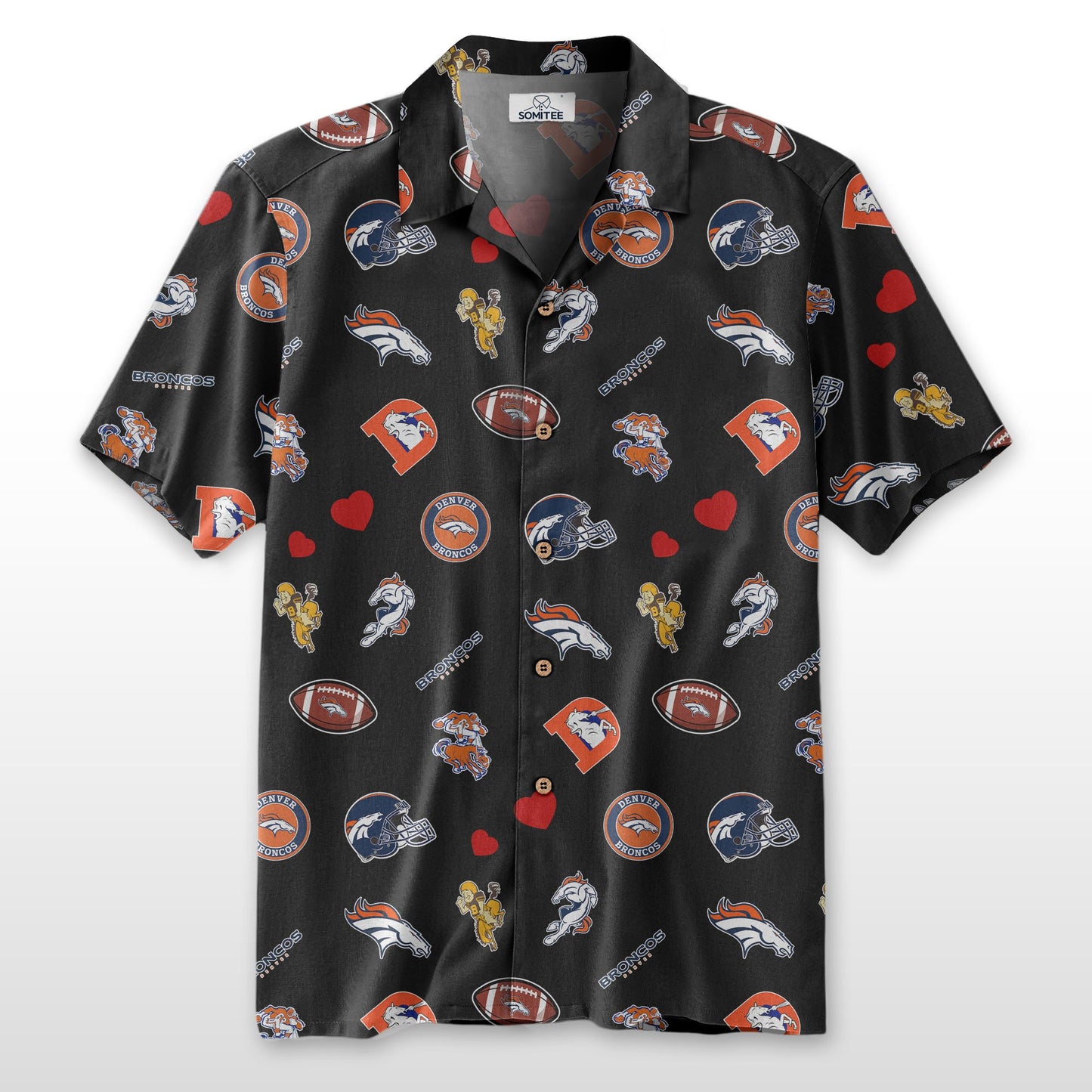 Denver Broncos Personalized Hawaiian Shirt 100% Cotton AZBTCHW000017