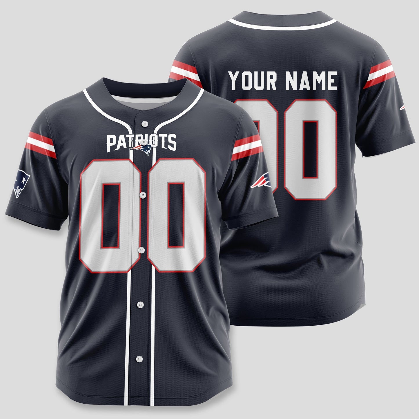 New England Patriots Classic Baseball Jersey Customize Your Name & Number AZEMBJS000049
