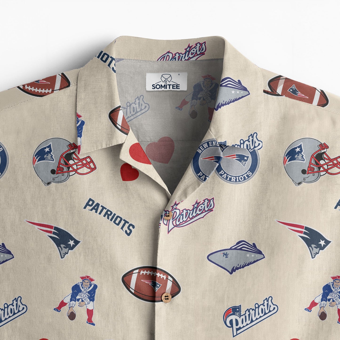 New England Patriots Personalized Hawaiian Shirt 100% Cotton AZBTCHW000019