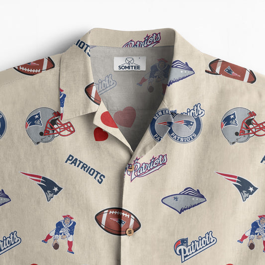 New England Patriots Personalized Hawaiian Shirt 100% Cotton AZBTCHW000019