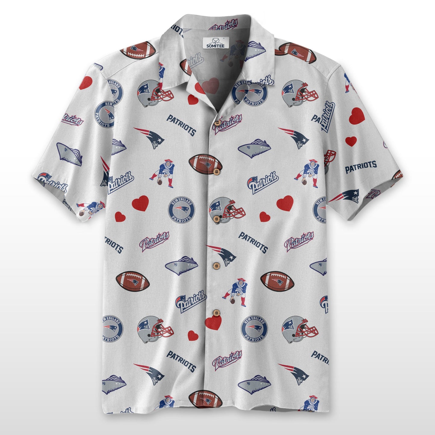 New England Patriots Personalized Hawaiian Shirt 100% Cotton AZBTCHW000019
