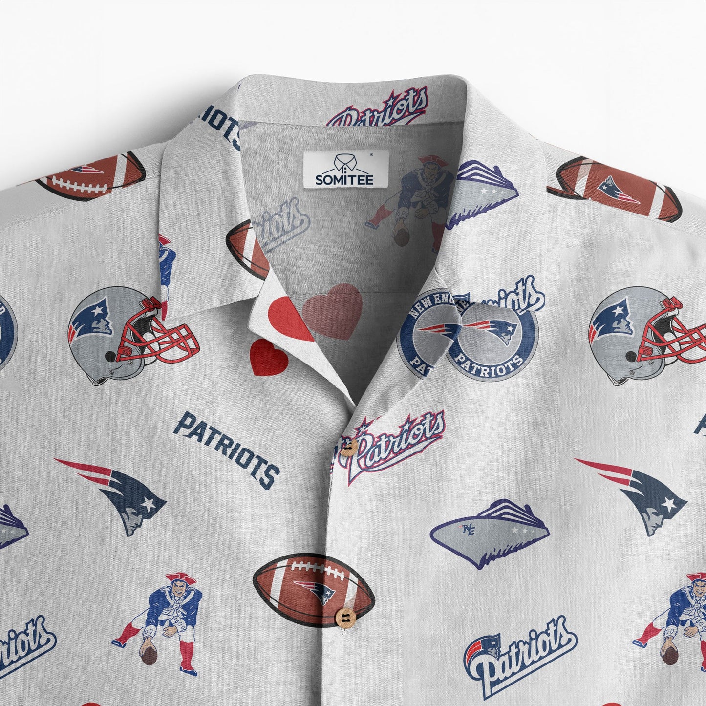New England Patriots Personalized Hawaiian Shirt 100% Cotton AZBTCHW000019