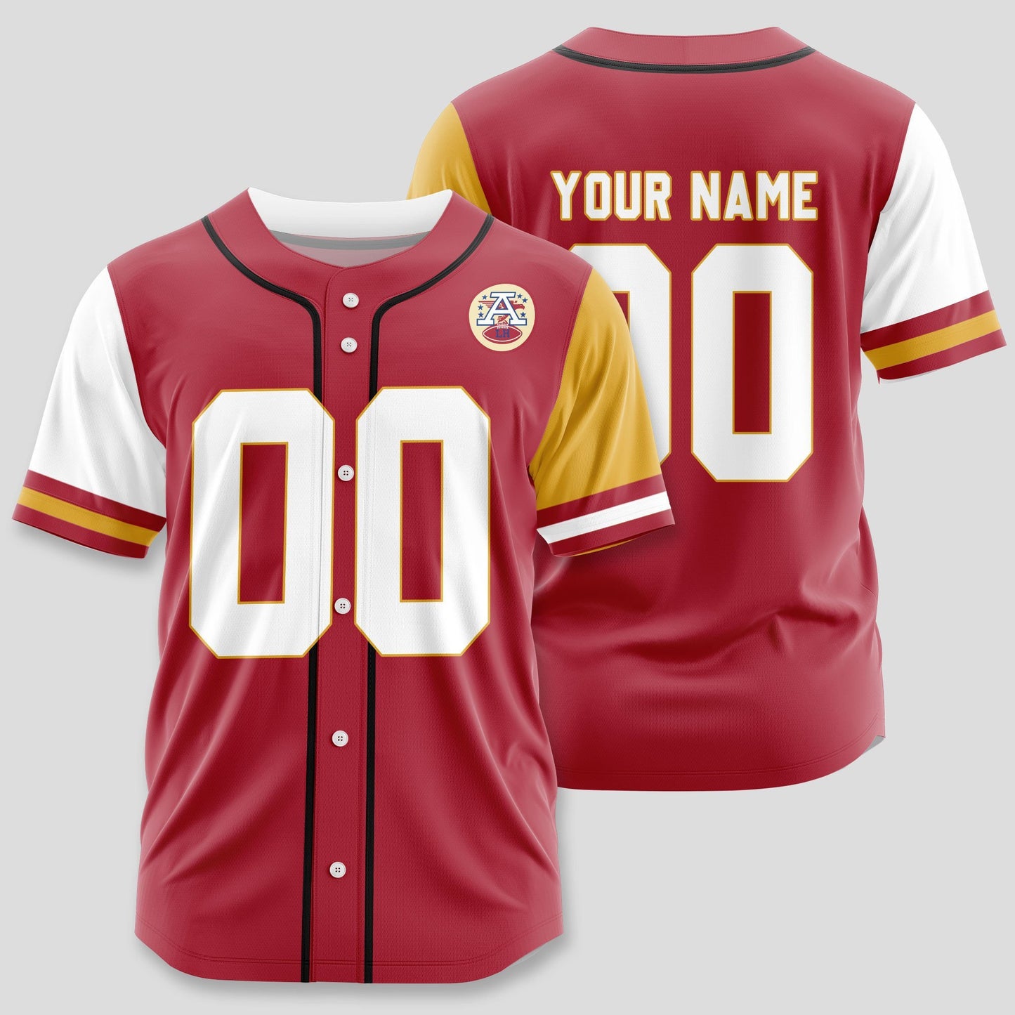 Kansas City Chiefs Classic Baseball Jersey Customize Your Name & Number AZEMBJS000053