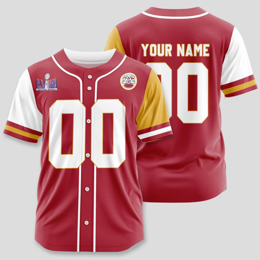 Kansas City Chiefs Classic Baseball Jersey Customize Your Name & Number AZEMBJS000055