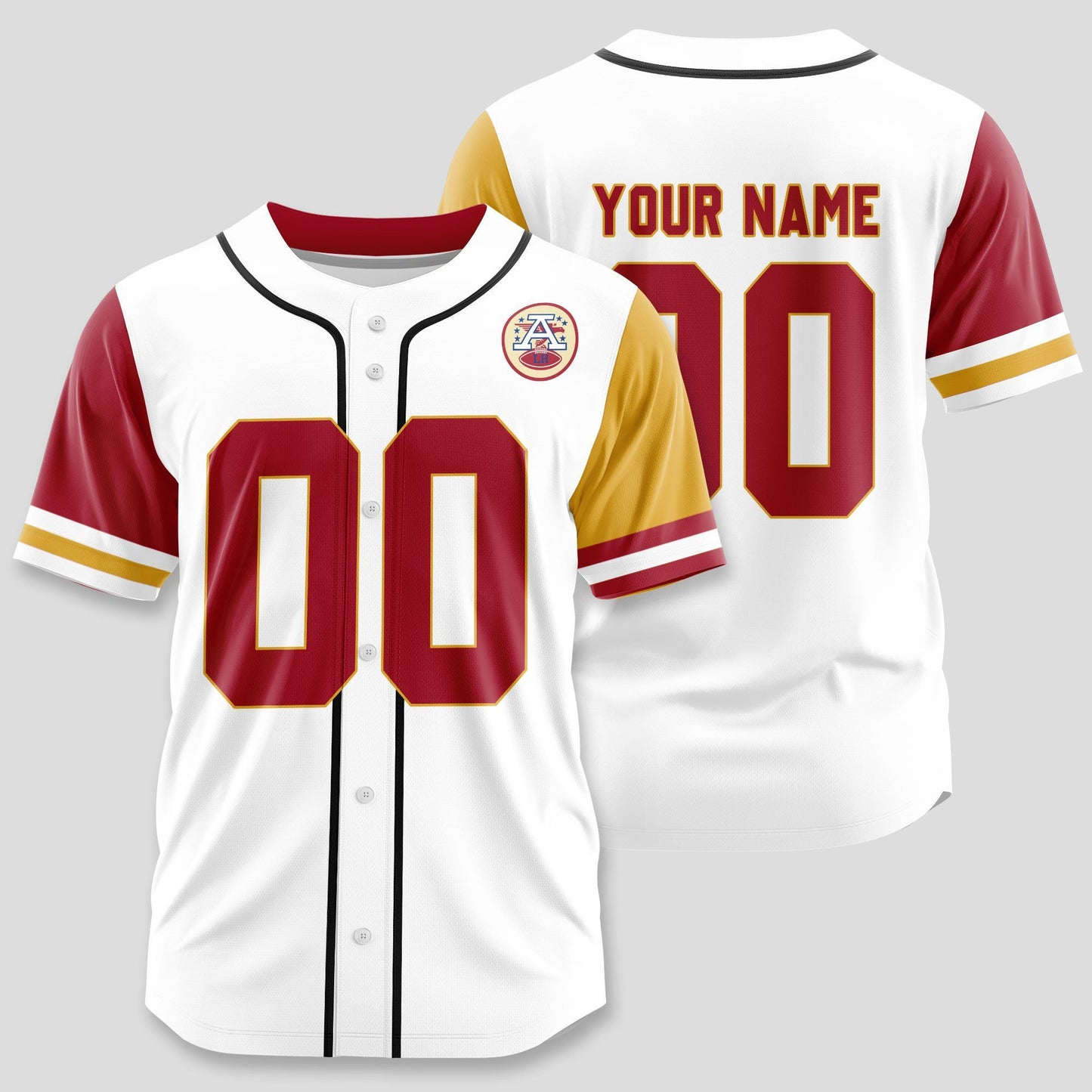 Kansas City Chiefs Classic Baseball Jersey Customize Your Name & Number AZEMBJS000056