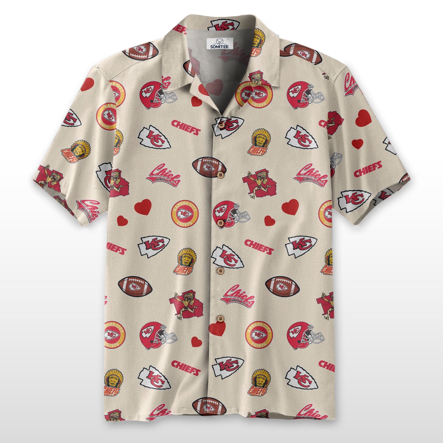 Kansas City Chiefs Personalized Hawaiian Shirt 100% Cotton AZBTCHW000020