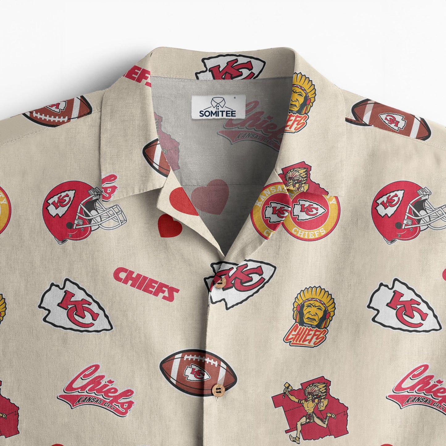 Kansas City Chiefs Personalized Hawaiian Shirt 100% Cotton AZBTCHW000020