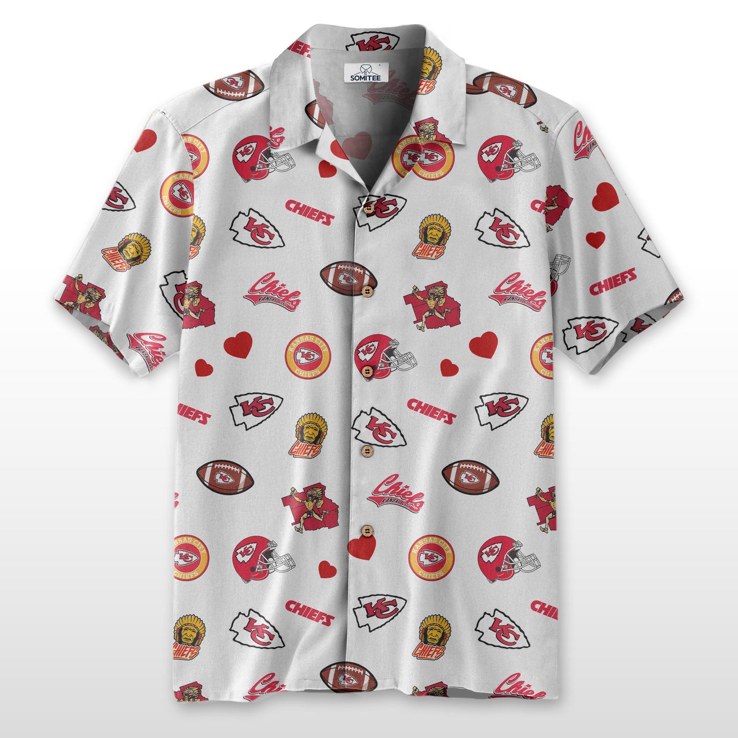 Kansas City Chiefs Personalized Hawaiian Shirt 100% Cotton AZBTCHW000020