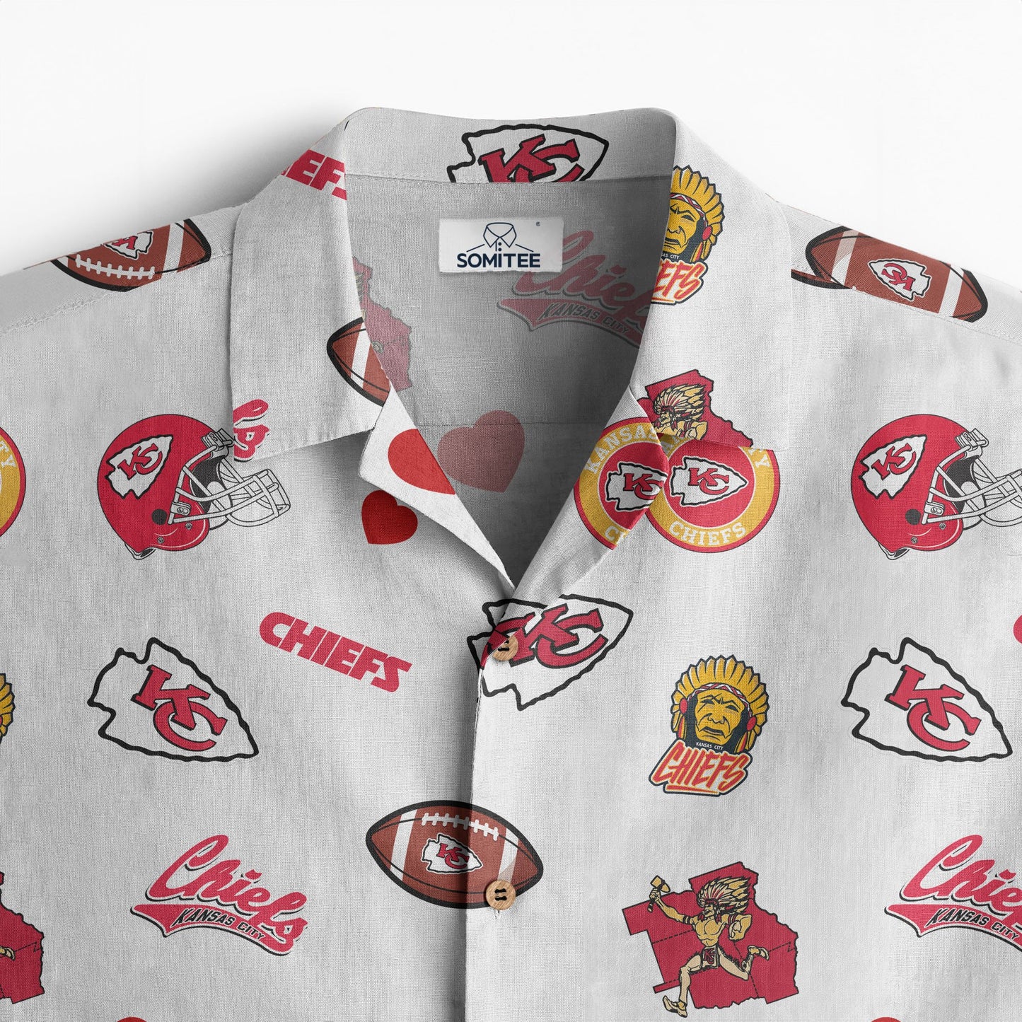 Kansas City Chiefs Personalized Hawaiian Shirt 100% Cotton AZBTCHW000020