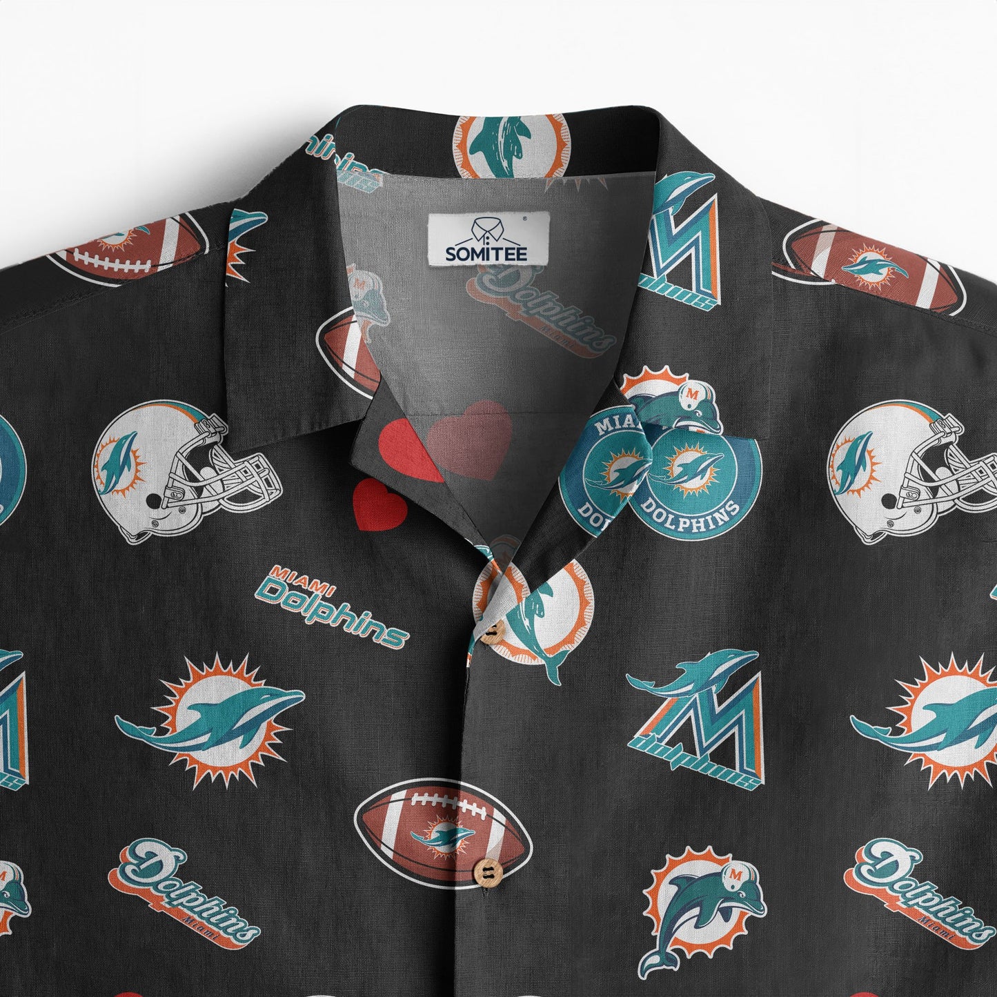Miami Dolphins Personalized Hawaiian Shirt 100% Cotton AZBTCHW000022