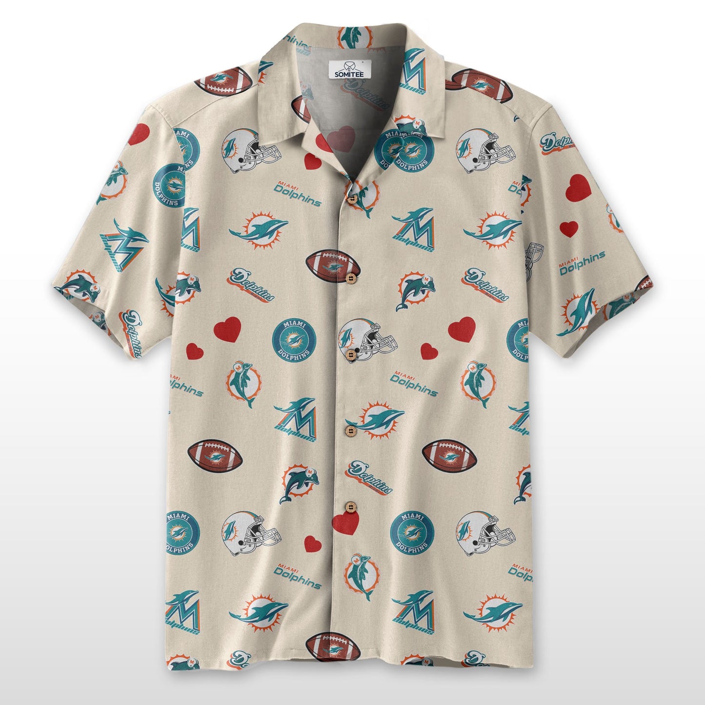 Miami Dolphins Personalized Hawaiian Shirt 100% Cotton AZBTCHW000022