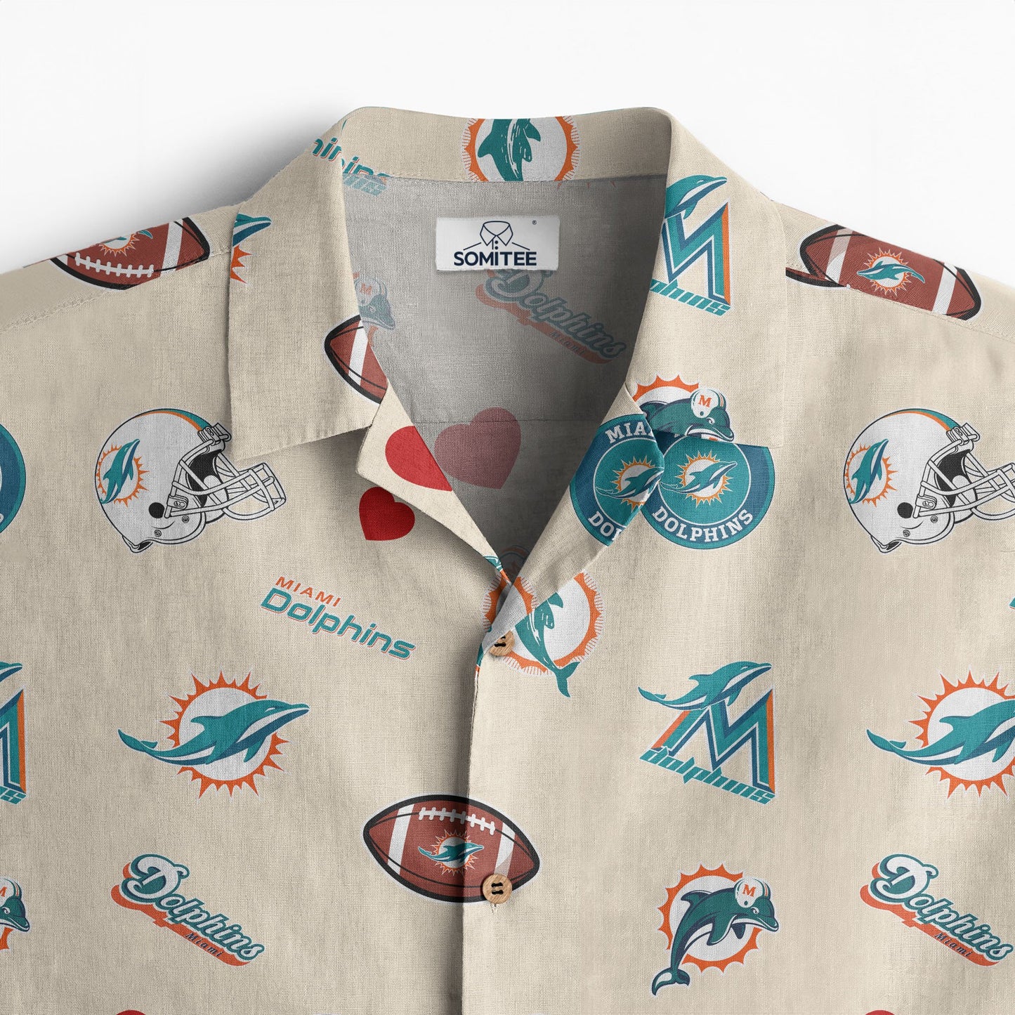 Miami Dolphins Personalized Hawaiian Shirt 100% Cotton AZBTCHW000022