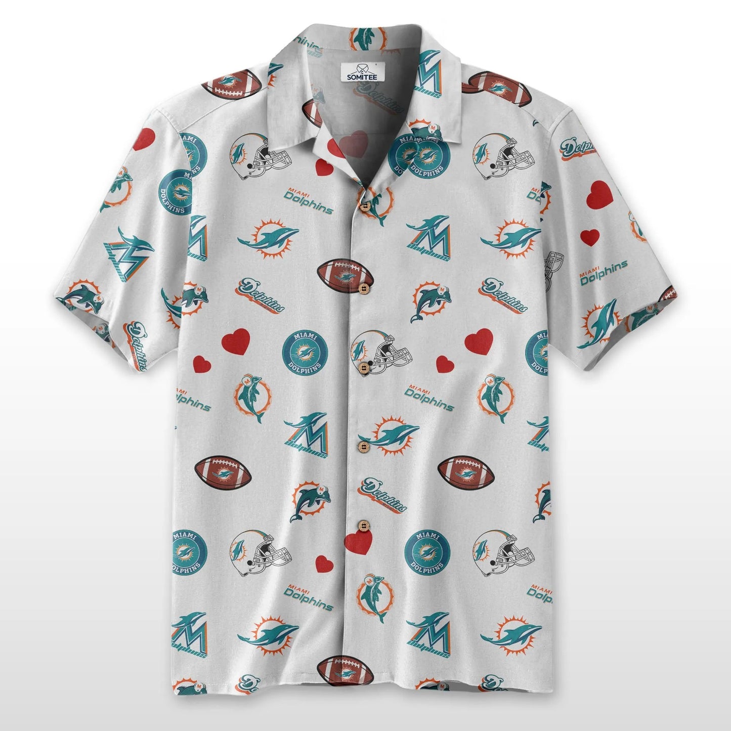 Miami Dolphins Personalized Hawaiian Shirt 100% Cotton AZBTCHW000022