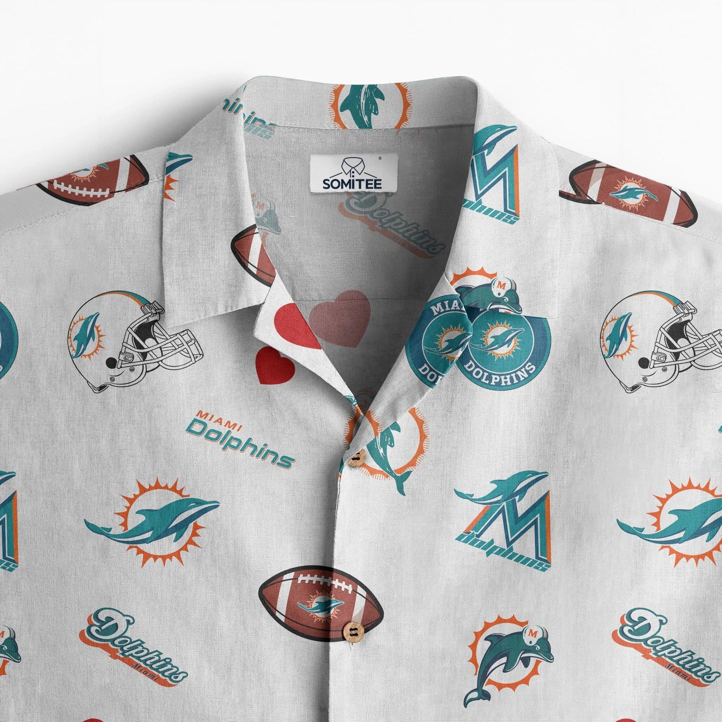 Miami Dolphins Personalized Hawaiian Shirt 100% Cotton AZBTCHW000022
