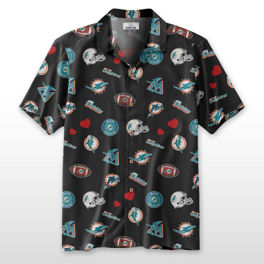 Miami Dolphins Personalized Hawaiian Shirt 100% Cotton AZBTCHW000022