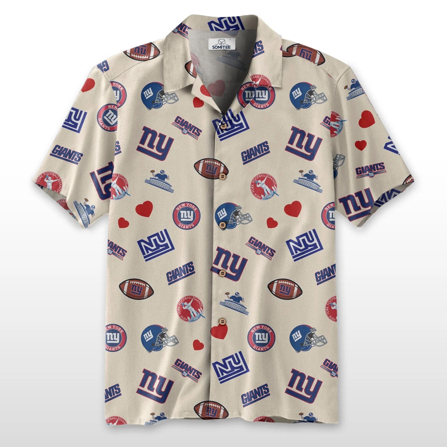 New York Giants Personalized Hawaiian Shirt 100% Cotton AZBTCHW000023