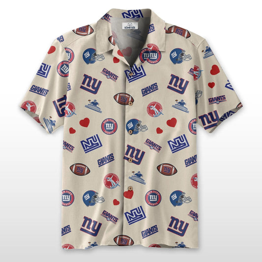 New York Giants Personalized Hawaiian Shirt 100% Cotton AZBTCHW000023