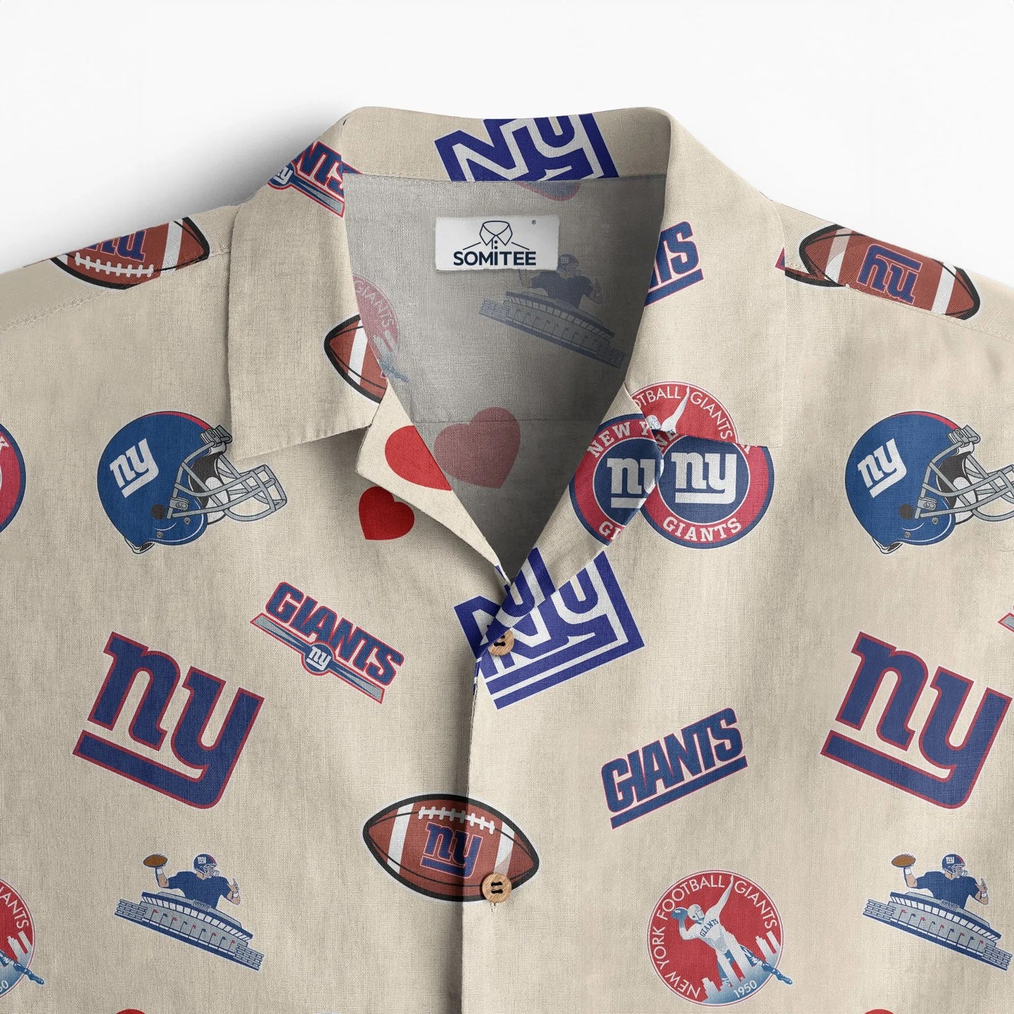 New York Giants Personalized Hawaiian Shirt 100% Cotton AZBTCHW000023