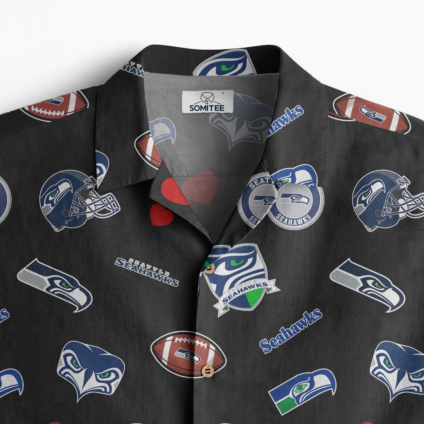 Seattle Seahawks Personalized Hawaiian Shirt 100% Cotton AZBTCHW000026