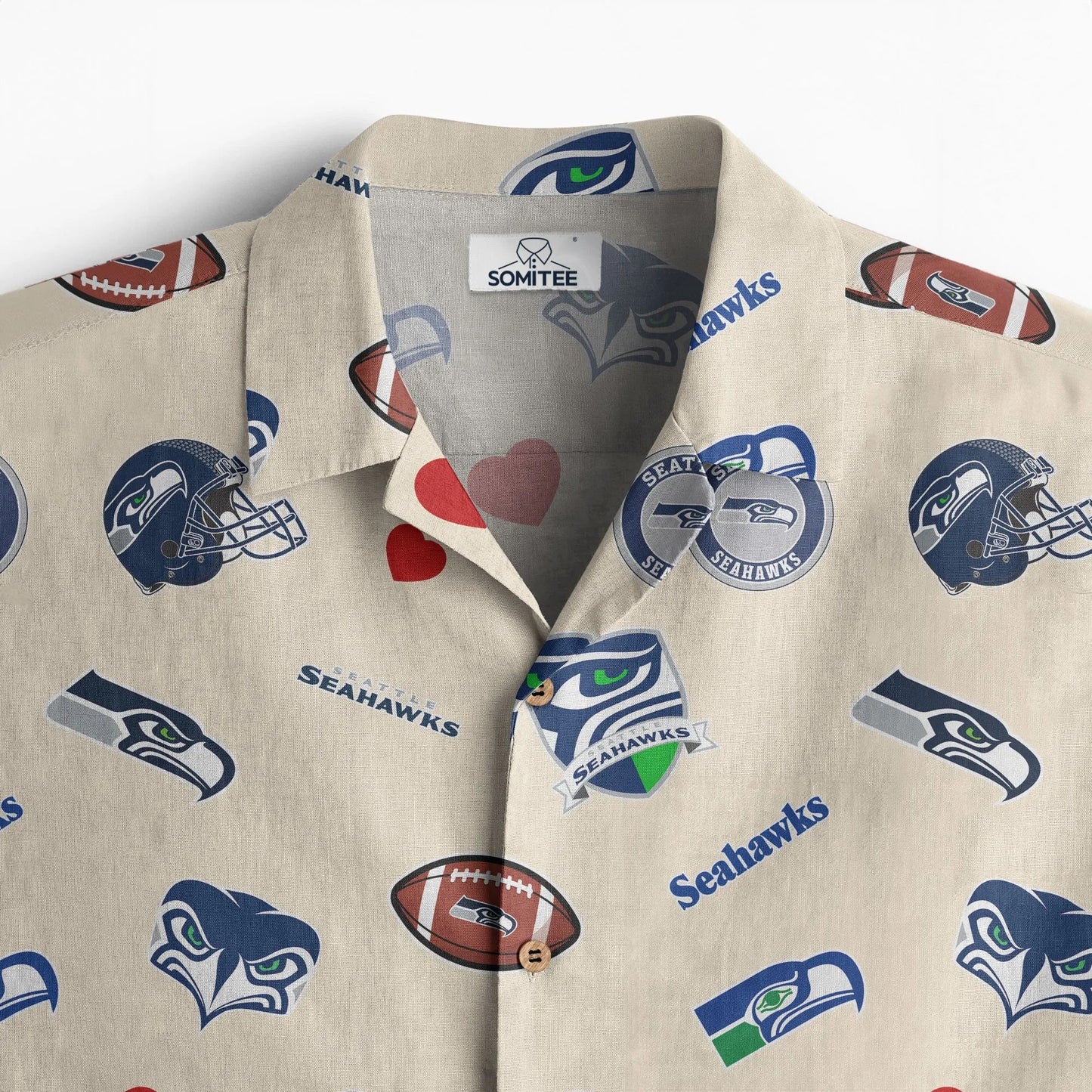 Seattle Seahawks Personalized Hawaiian Shirt 100% Cotton AZBTCHW000026