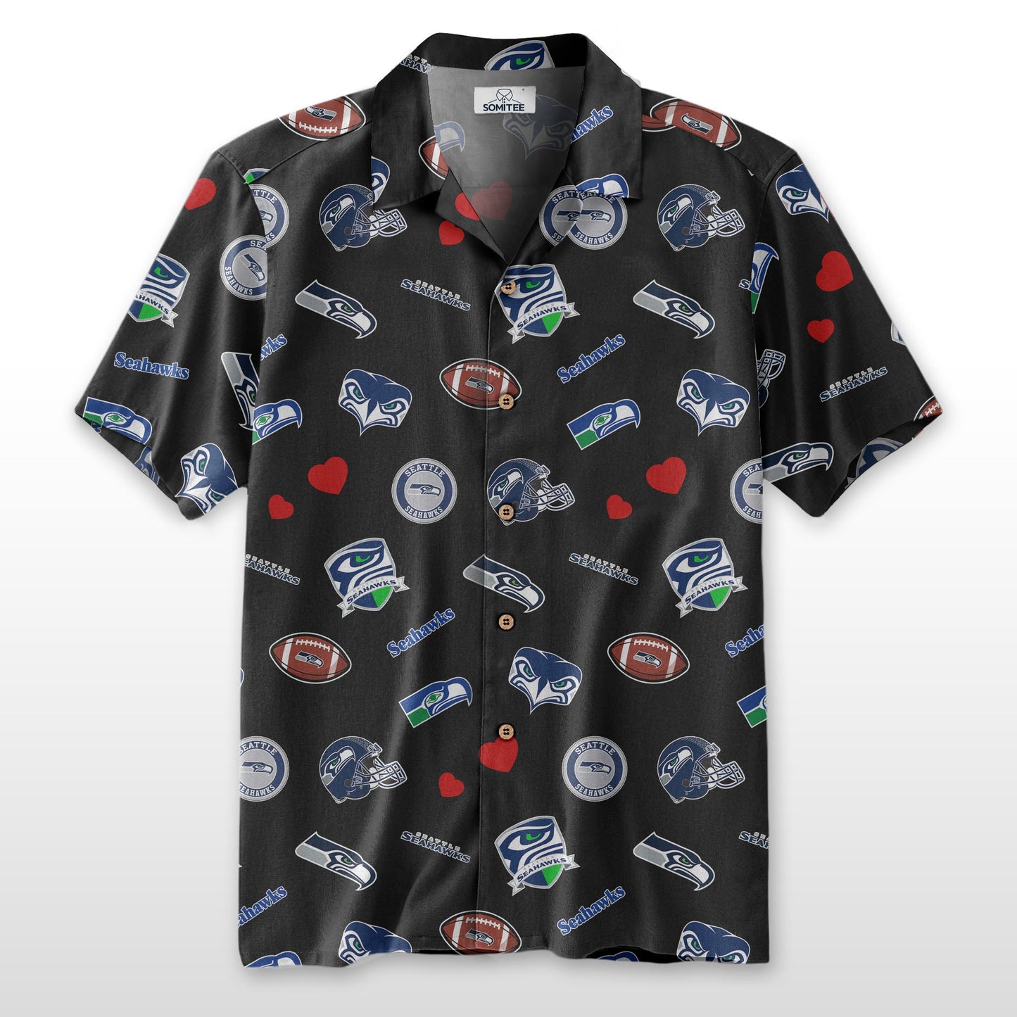 Seattle Seahawks Personalized Hawaiian Shirt 100% Cotton AZBTCHW000026