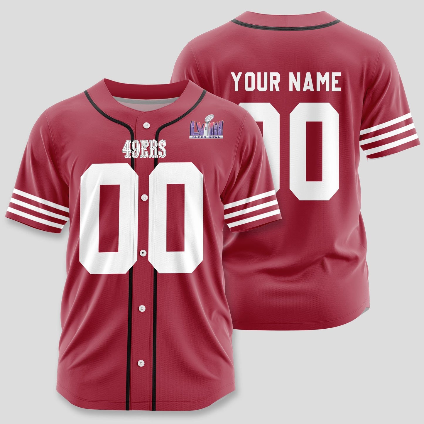 San Francisco 49ers Classic Baseball Jersey Customize Your Name & Number AZEMBJS000076
