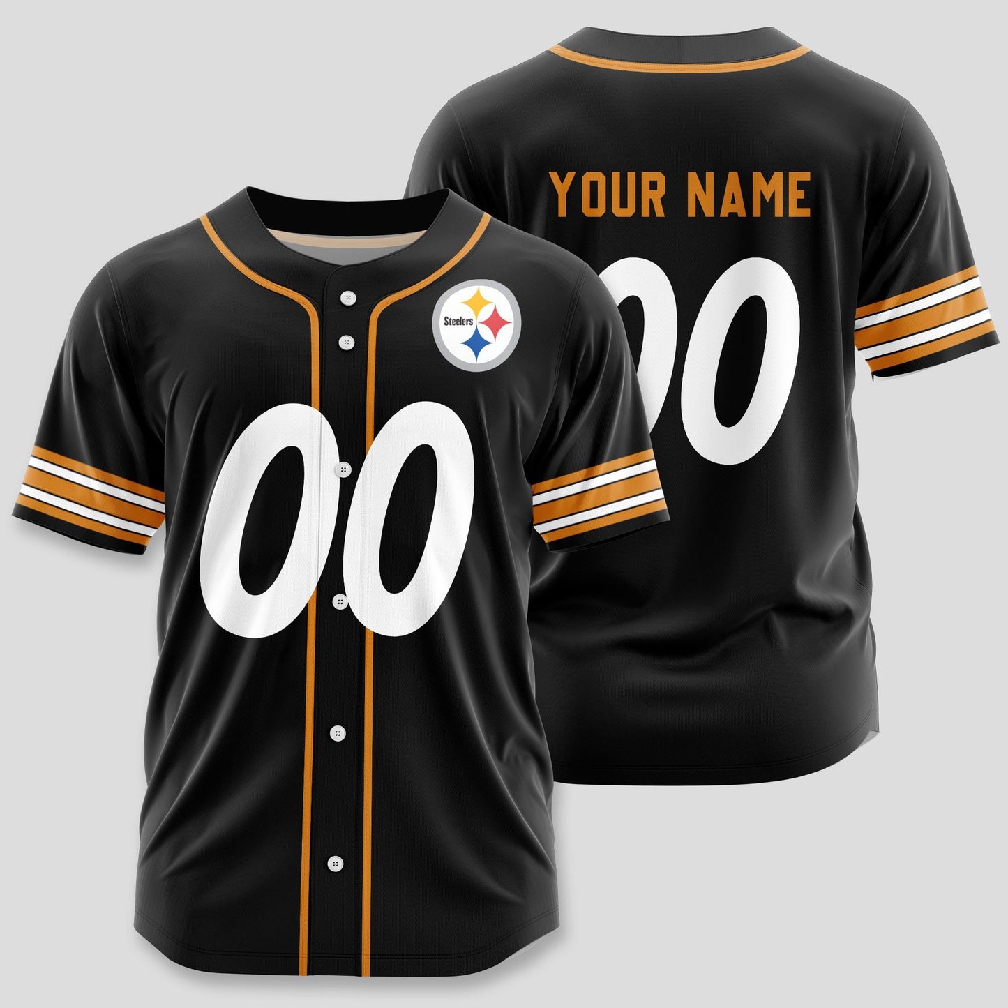 Pittsburgh Steelers Classic Baseball Jersey Customize Your Name & Number AZEMBJS000077