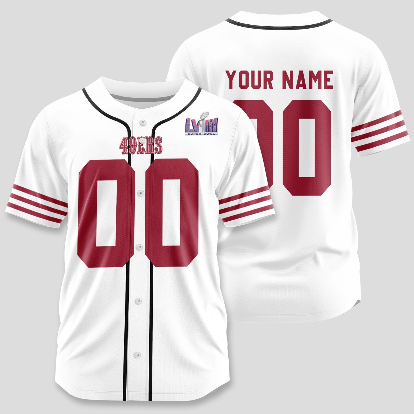 San Francisco 49ers Classic Baseball Jersey Customize Your Name & Number AZEMBJS000078