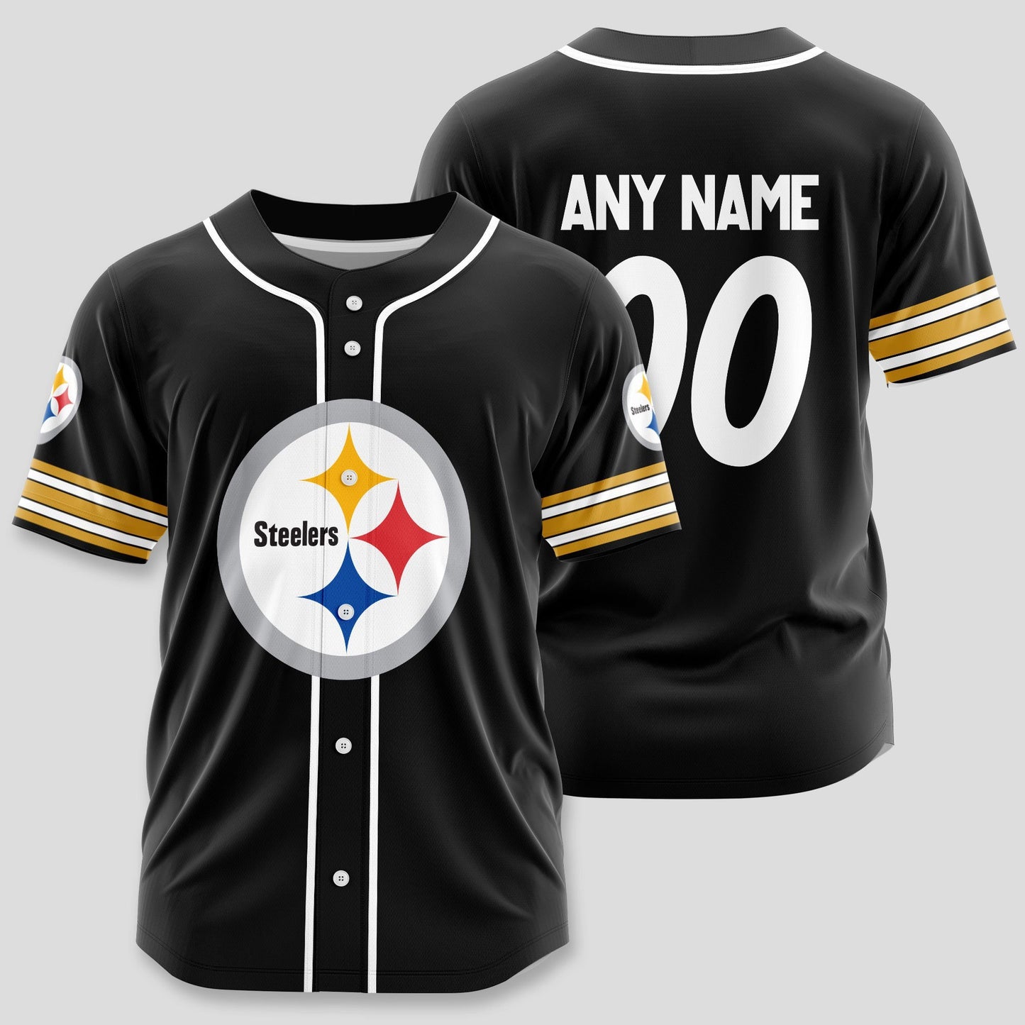 Pittsburgh Steelers Classic Baseball Jersey Customize Your Name & Number AZEMBJS000081