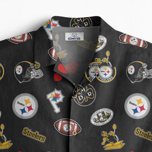 Pittsburgh Steelers Personalized Hawaiian Shirt 100% Cotton AZBTCHW000027
