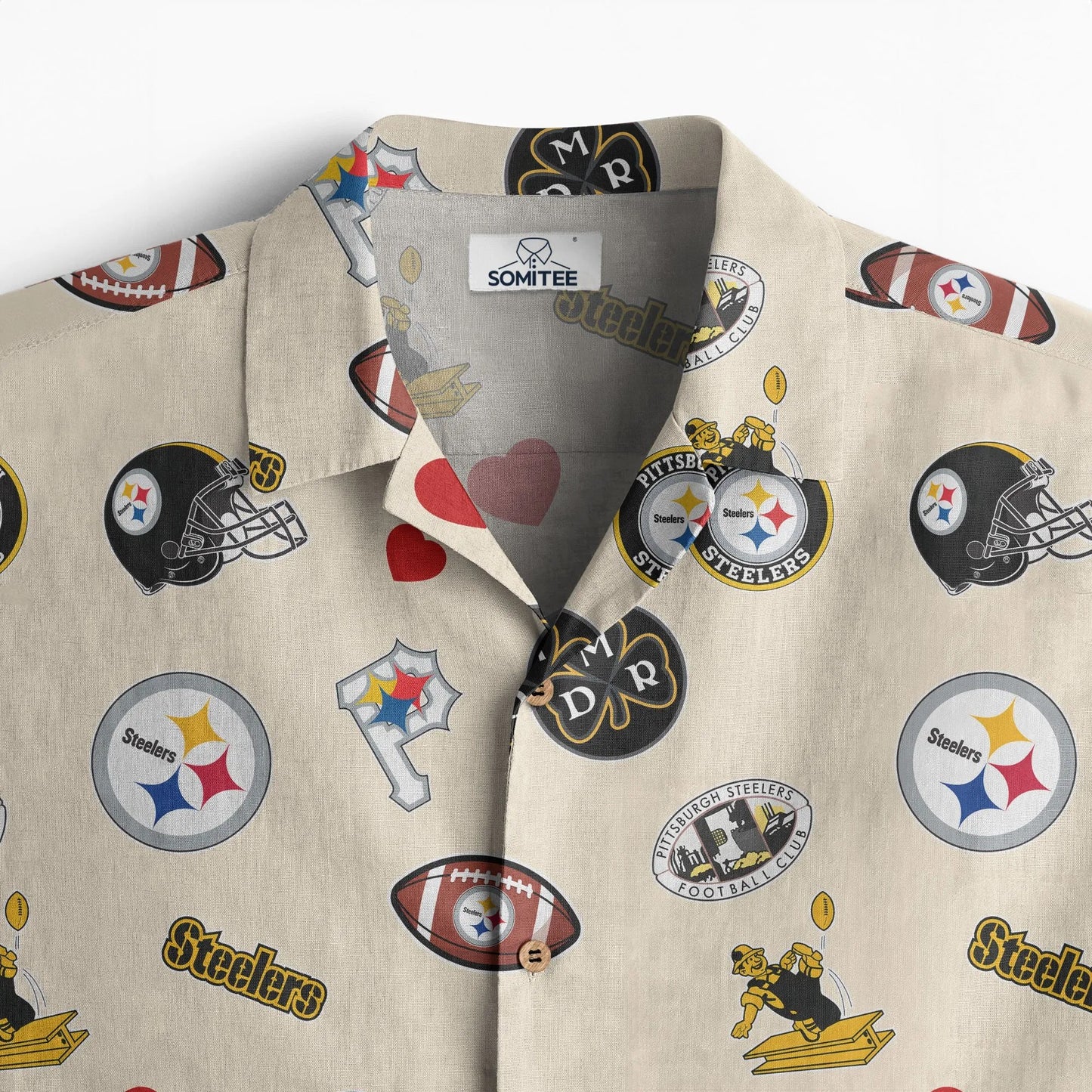 Pittsburgh Steelers Personalized Hawaiian Shirt 100% Cotton AZBTCHW000027