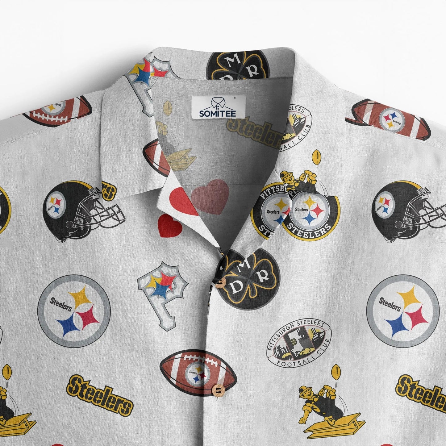 Pittsburgh Steelers Personalized Hawaiian Shirt 100% Cotton AZBTCHW000027