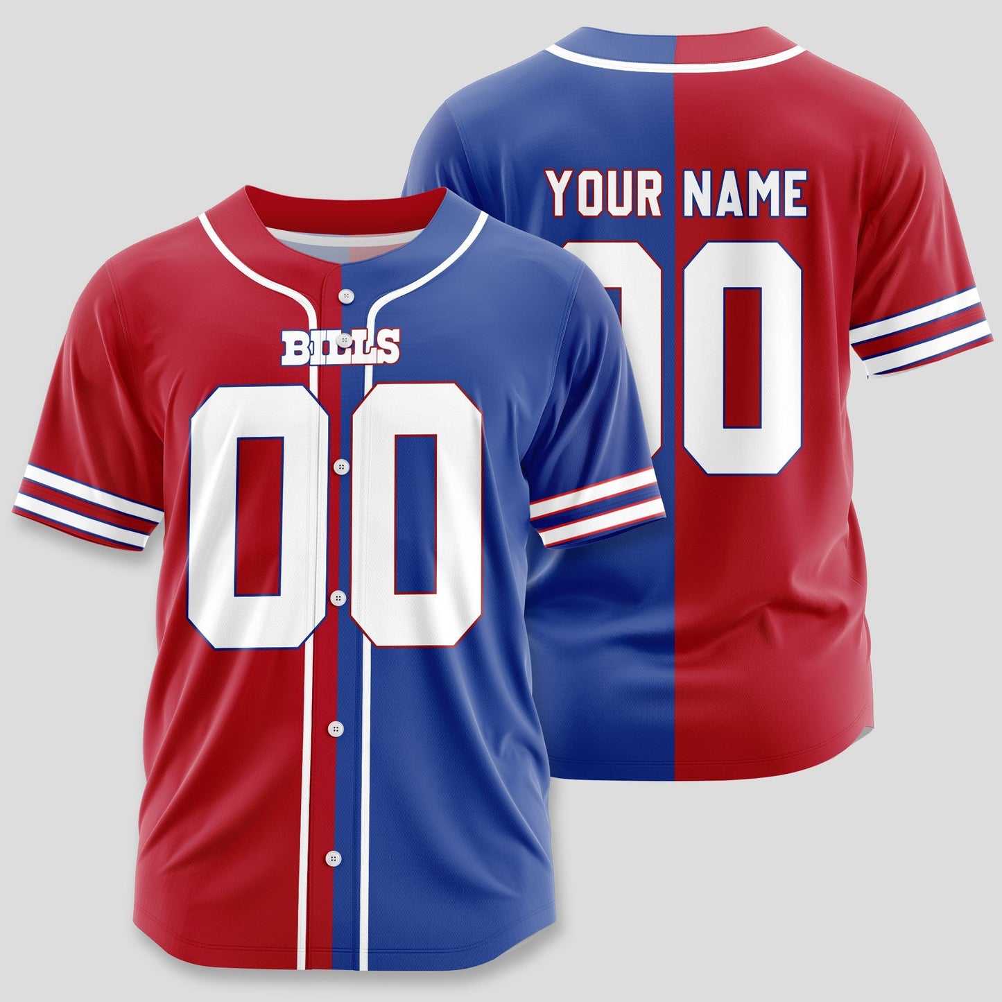 Buffalo Bills Classic Baseball Jersey Customize Your Name & Number AZEMBJS000082